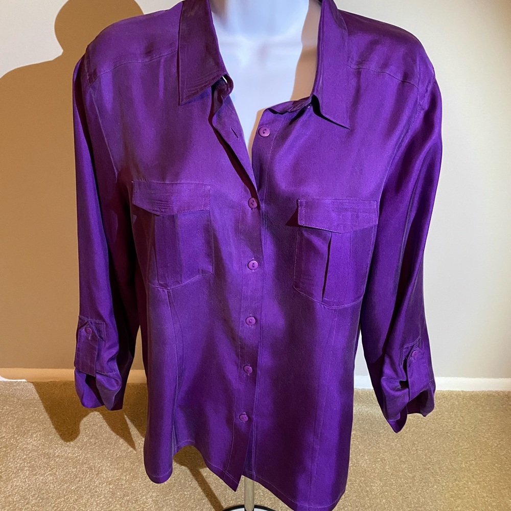 Anna and Frank blouse hundred percent silk size large
